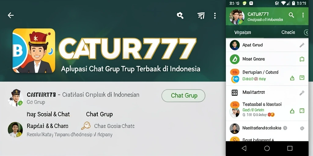 Tampilan antarmuka aplikasi CATUR777 yang menarik dan mudah digunakan