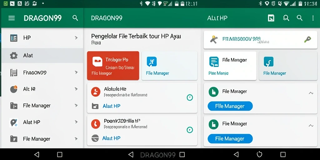 Antarmuka pengguna DRAGON99 yang simpel dan efisien untuk File Manager.