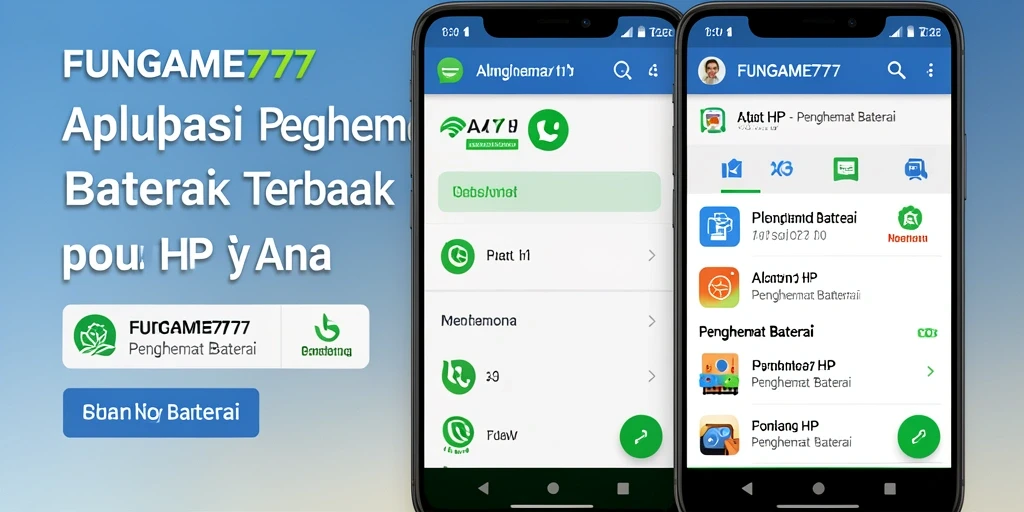 Tampilan antarmuka <strong>FUNGAME777</strong> yang intuitif untuk penghematan baterai.