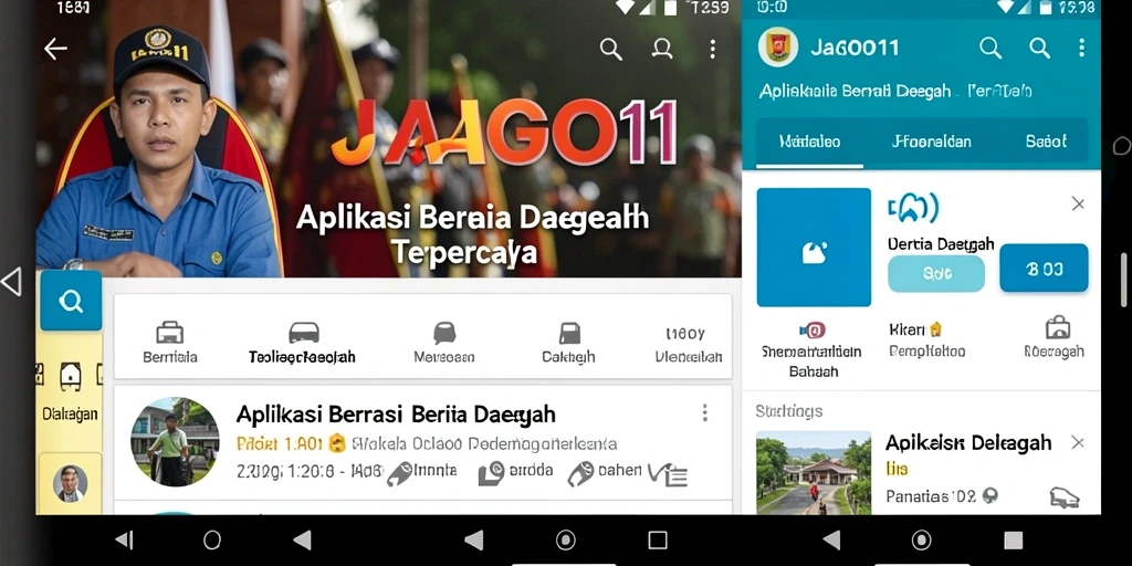 Tampilan antarmuka JAGO11 dengan fitur Berita Daerah yang menarik.