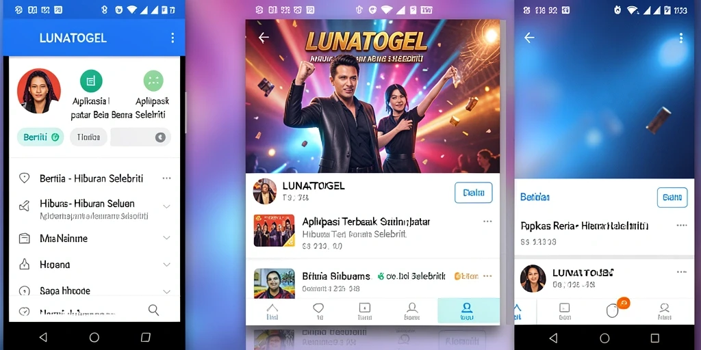 Tampilan antarmuka LUNATOGEL yang menarik dan informatif.