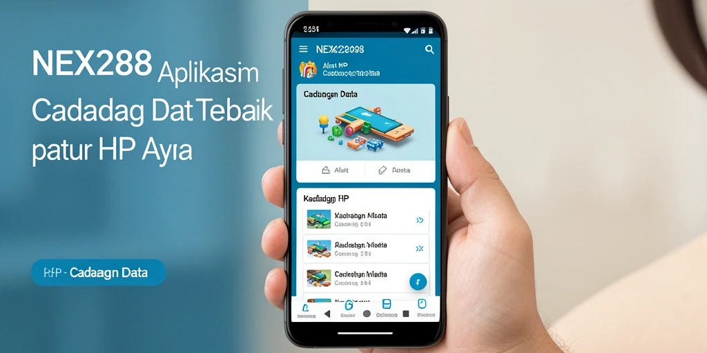 Antarmuka pengguna NEX288 yang mudah dipahami untuk cadangan data.