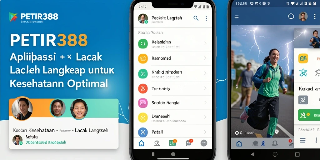 Antarmuka aplikasi PETIR388 yang menampilkan fitur Lacak Langkah.