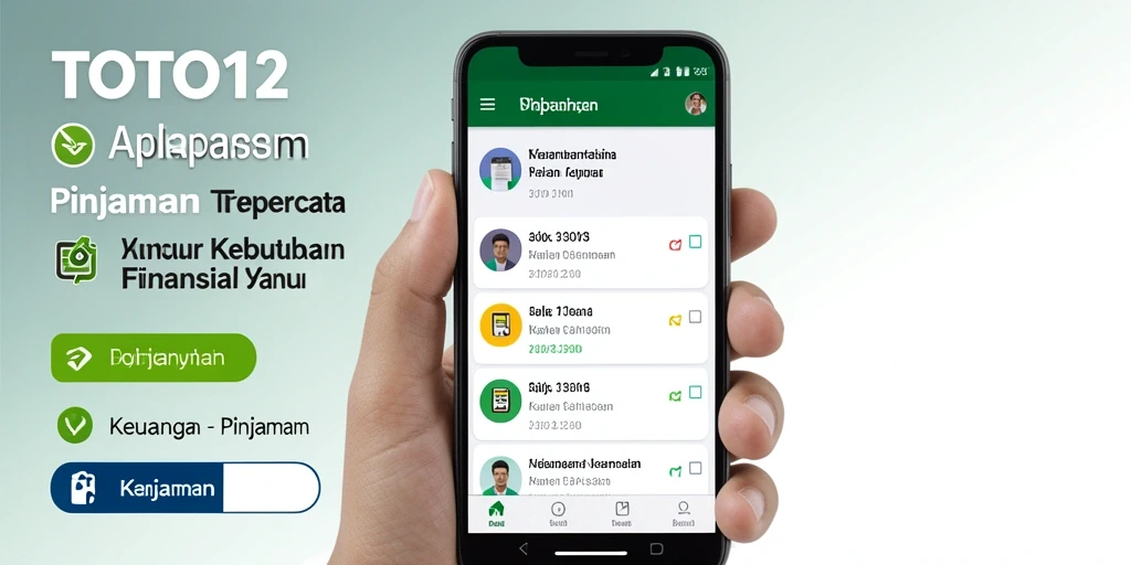 Antarmuka aplikasi TOTO12 yang mudah digunakan untuk mengajukan pinjaman.