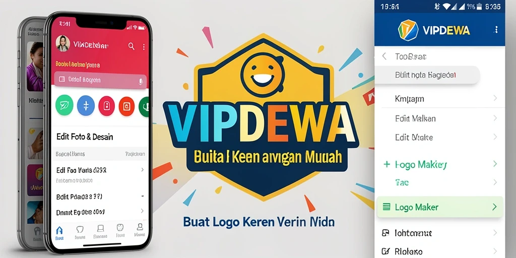 Antarmuka pengguna aplikasi VIPDEWA yang sederhana dan menarik.